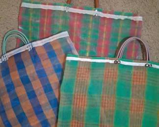 Homemade Mesh Beach Totes