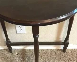 Vintage Half Moon Side Table