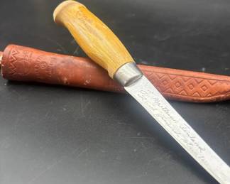 Knife Filet Signed And Hand Ground Stainless