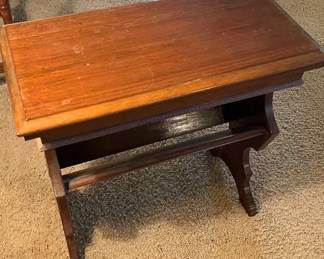 Vintage, Solid Wood Magazine Rack, Side Table