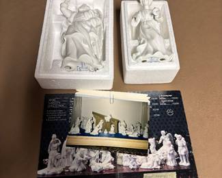 Avon porcelain bisque 22 piece nativity