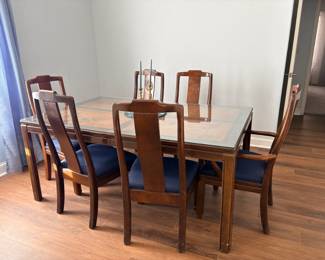 dining set with six chairs