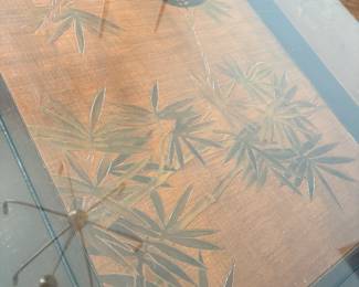 Asian motif carved wood dining table