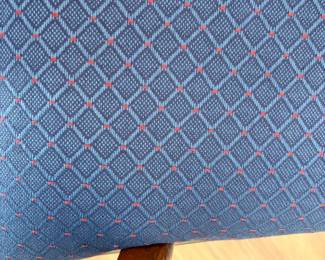 blue fabric dining chairs