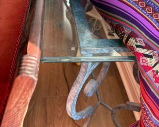 Glass top console table
