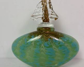307 handblownartglassperfumebottlewith