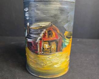 243 vintagecoffeetincanwithhandpainted