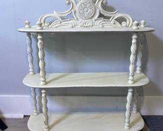 284 victorianstyle3tiercarvedwhitewood
