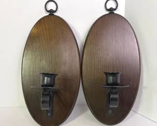 273 pairofwoodenwallcandlesconceswith