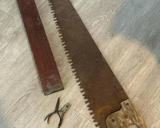 360 vintageripsawwithwoodenhandlewoode