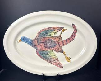 060 handpainteditalianovalceramicservin