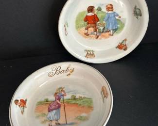 032 twovintagegermanporcelainbabyfeedin