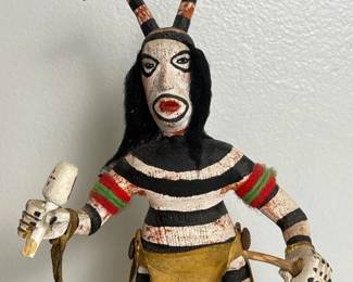 008 hopihandcarvedpaintedstripedkachina