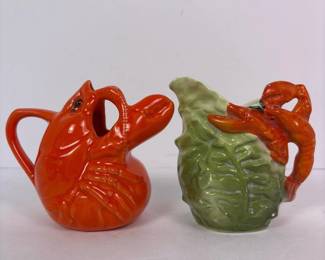 009 vintageceramiclobsterlettucenovelty