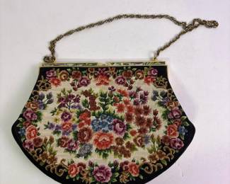 291 vintagefloralneedlepointeveningbagw