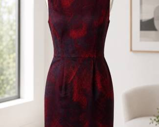 Michael Kors Dress Black/Red Size 14 Made in Italy
