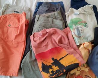 Mens Summer Casual Clothing Lot Shorts, Pants Tees