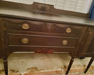 Old World Vintage Buffet with Enhanced Storage