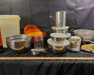 Limited Edition Ritz Vintage Canister, Stainless Bowls, Tupperware More