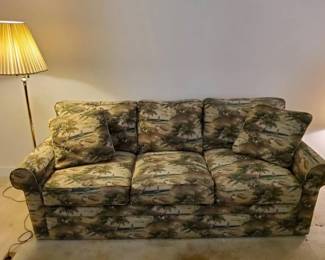 LaZBoy Sofa Adjustable Brass Floor Lamp Set