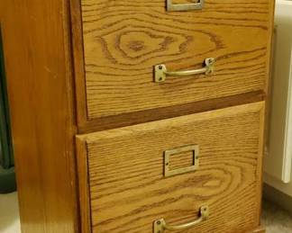 Compact OakFinish Filing Cabinet for Home Office Organization