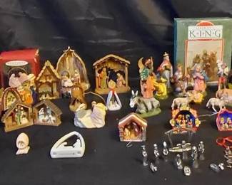 Massive Vintage Nativity Scene Collection Holiday Decor Lot