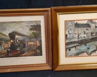 Currier Ives Canal Scene Framed Prints