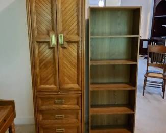 Media Cabinet Matching Standard Storage Bookshelf Lot
