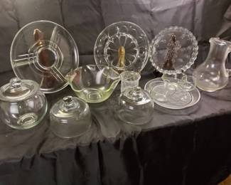 Glass Serving Collection Platters, Bowls Kitchen Essentials