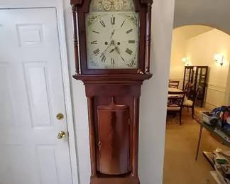 05 19th C. Scottish Mahogany 90 Grandfather Clock, R. Cullen Falkirk