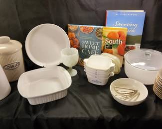 Vintage Kitchenware Cookbook Collection Blue Cornflower CorningWare More