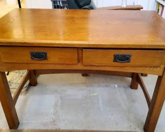 MissionStyle TwoDrawer Wooden Desk
