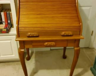RollTop Secretary Desk with Carved Shell Detail