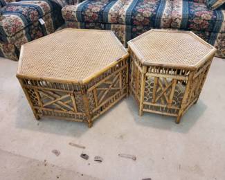 2 Bamboo Side Tables