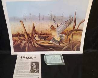 In The Field Limited Edition Wildlife Lithograph by Phil Lavely with COA