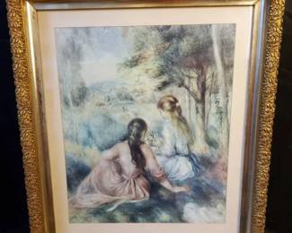 Framed Art In the Meadow by PierreAuguste Renoir