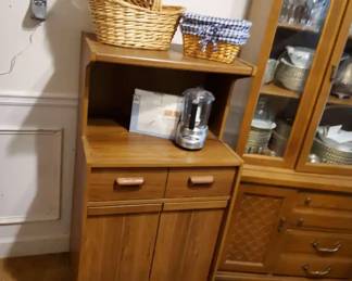 Mobile Kitchen Appliance Cart with Storage