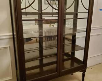 Mirrored 5Foot China Cabinet with Casters