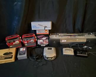 Vintage Electronics Audio Collection iPod Classic, Sony Boombox, Retro Accessories