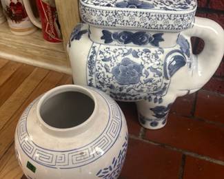 Blue porcelain decor