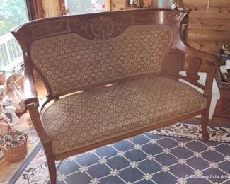 antique inlaid settee