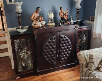mahogany bar cabinet