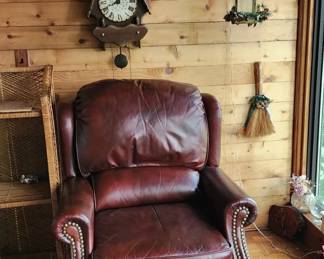 reclining chair and clocks