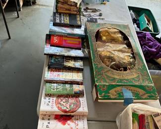 Books and vintage Mr. Christmas
