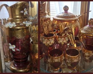Hand Painted Bohemian Glassware