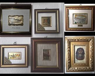 Small Hand Painted Italian Art Some with Gold