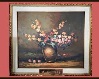 Family Ancestor Oil Painting Signed 