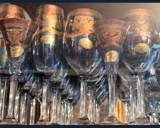 J Preziosi Italian Crystal Stemware; Most with Original Labels 
