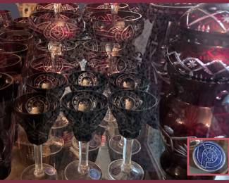 Bauza Perla Lux Stemware; Most with Original Labels and More Cut to Clear Pcs 