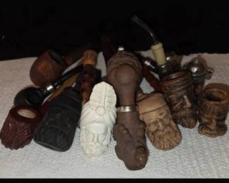 Collection of Carved Pipes 